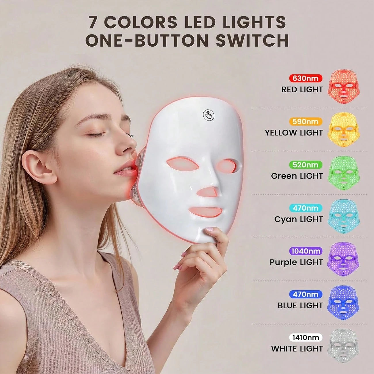 LumiGlow LED Acne & Beauty Therapy Mask