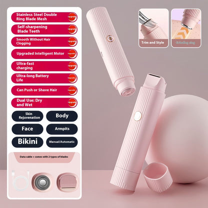 Portable Wireless Charging Lady Shaver Double-headed Electric Hair Removal Device