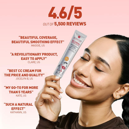 Erborian CC Cream Color Correcting SPF 25, Tone-Evening Korean Skincare Makeup Hybrid, Moisturizes, Lightweight, Blurs Skin, Natural, Luminous Finish