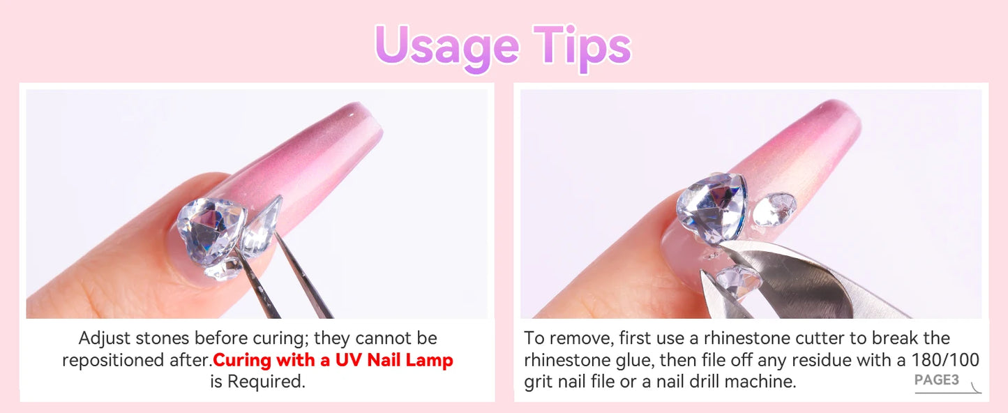 Makartt Nail Rhinestone Glue with 3D Nail Gel Kit, Nail Charm Glue Super Strong Gel Nail Glue for Nail, 3D Sculpting Gel