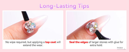 Makartt Nail Rhinestone Glue with 3D Nail Gel Kit, Nail Charm Glue Super Strong Gel Nail Glue for Nail, 3D Sculpting Gel