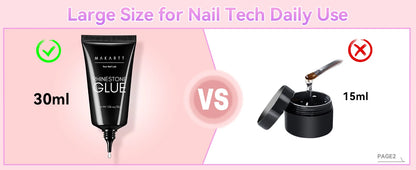 Makartt Nail Rhinestone Glue with 3D Nail Gel Kit, Nail Charm Glue Super Strong Gel Nail Glue for Nail, 3D Sculpting Gel