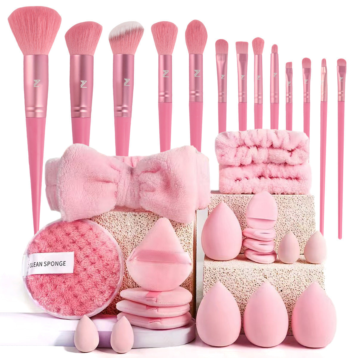 40pcs  Beauty Tools Major Combination Suit Face Wash Makeup Full Set
